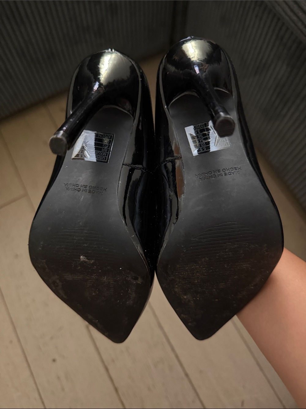 Forever 21 Black Patent Pointed Toe Pumps - Picture 3 of 4